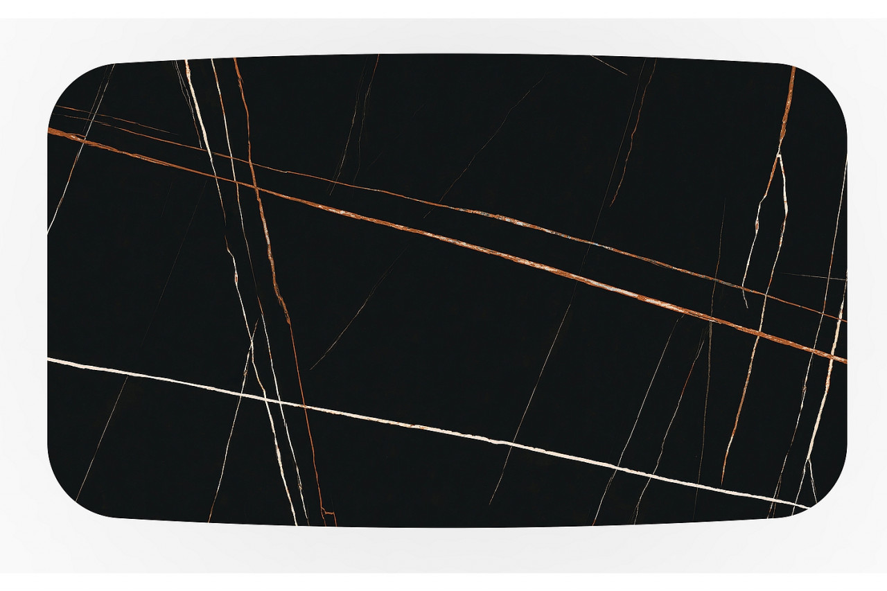 Poze Masa extensibila Avangard II Ceramic Noir Laurent negru/negru mat - L160-240 cm