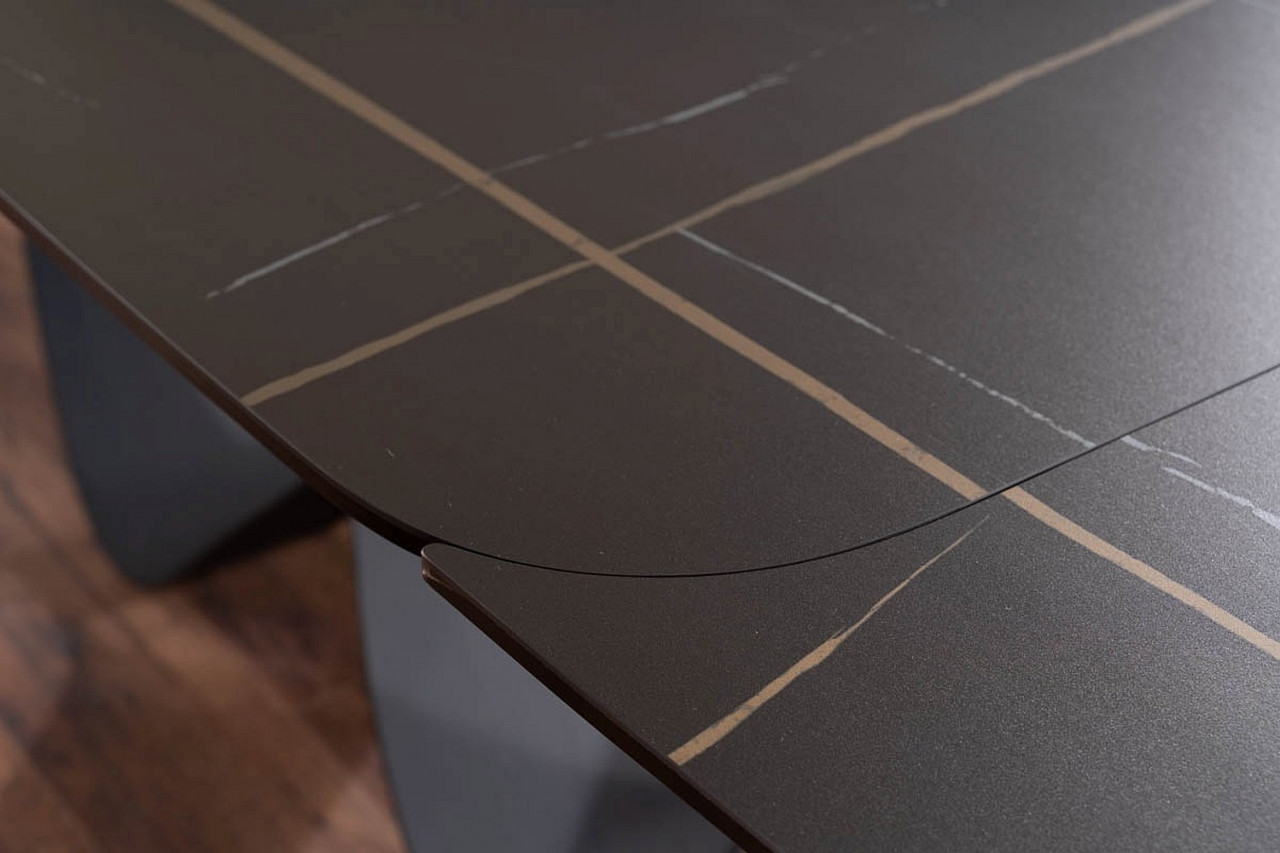 Poze Masa extensibila Infinity Ceramic negru/negru mat - L160-240 cm