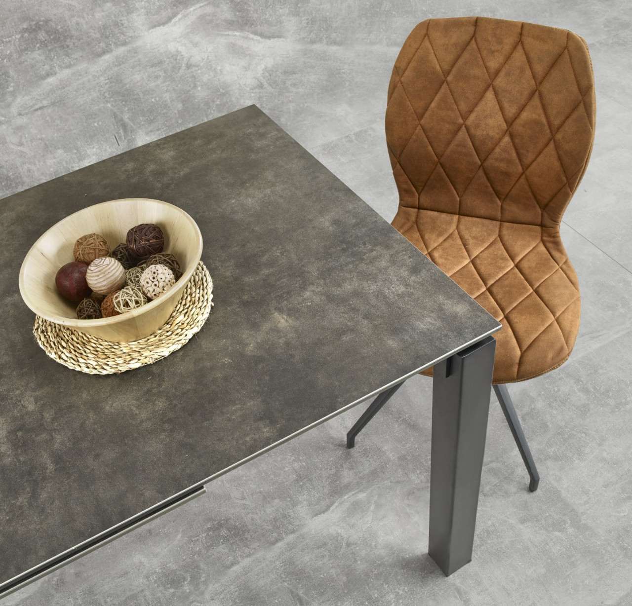 Poze Masa extensibila metal + ceramica Horizon - L 120-180 x l 85 x h 76 cm