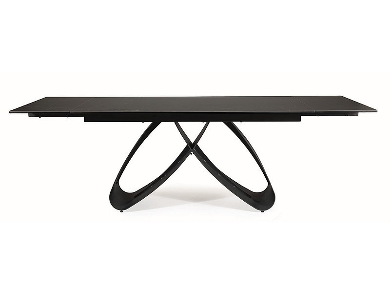 Masa extensibila samanta ceramic negru/negru mat – l160-240 cm