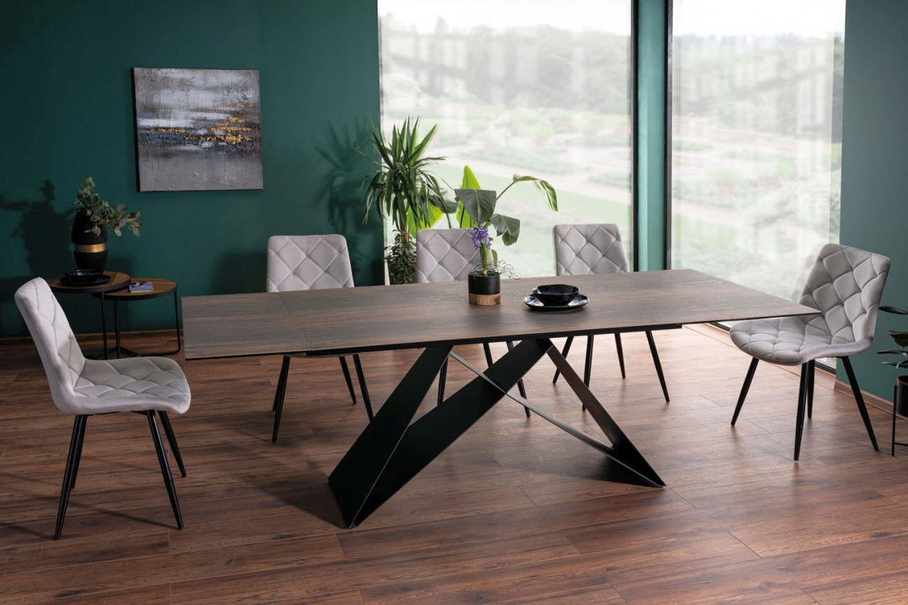 Poze Masa extensibila Westin Ceramic Maro/Negru mat - L160-240 cm