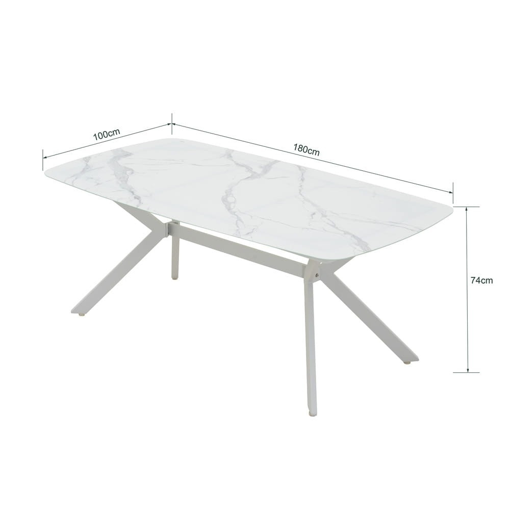 Poze Masa fixa de terasa Ballena alb L180 cm