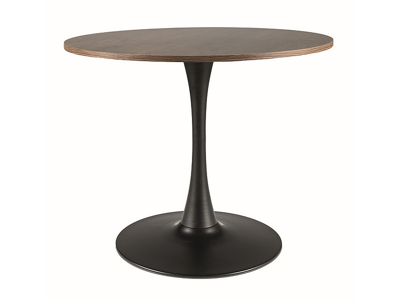 Poze Masa rotunda Amadeo II nuc/negru mat - d90 x h76 cm