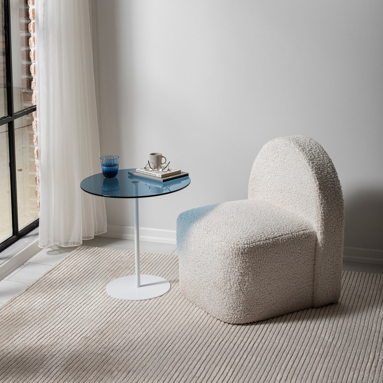 Poze Masuta de cafea Chill-Out alb / albastru