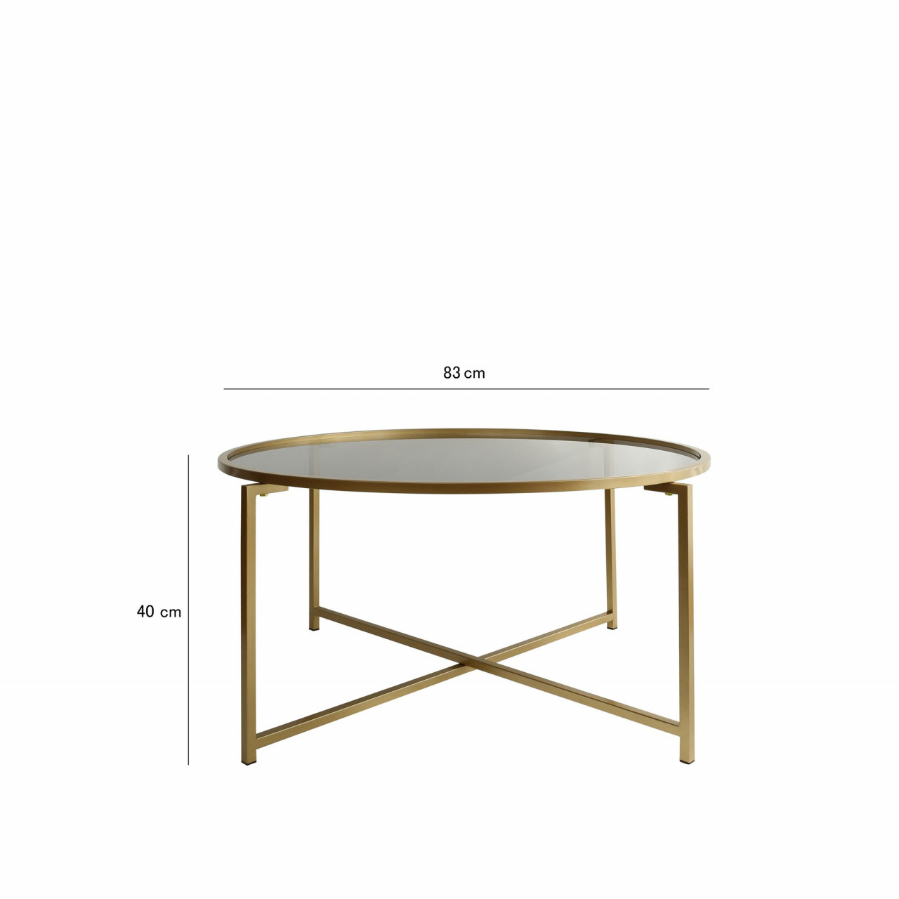 Poze Masuta de cafea Gold Sun S404F fumuriu/auriu
