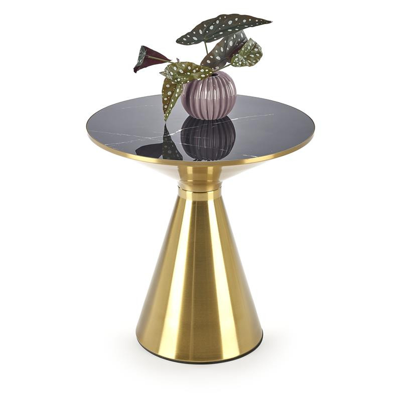 Masuta de cafea tribeca - marmura neagra/gold