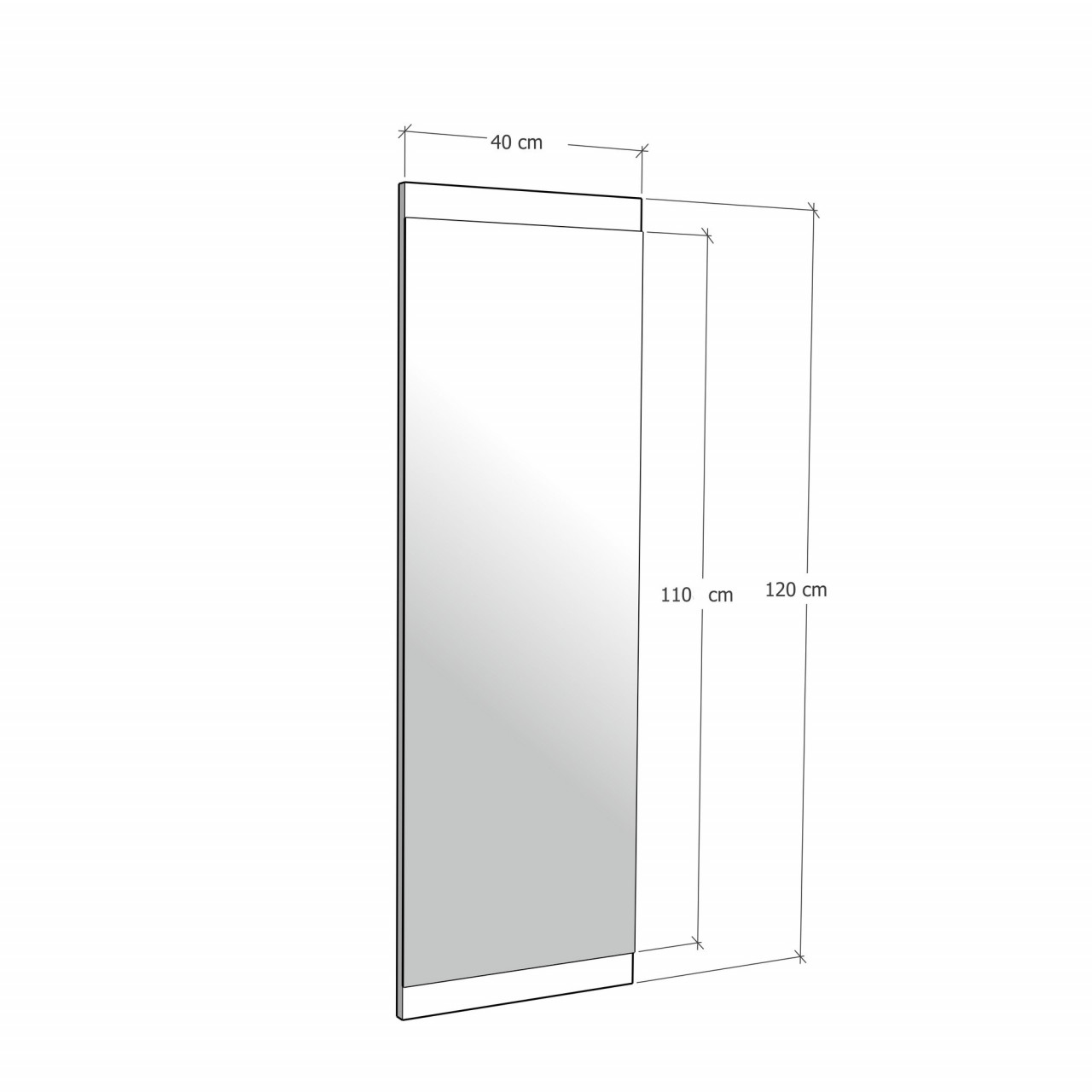 Poze Oglinda Boy Aynası Dekoratif Basic 40x120 cm