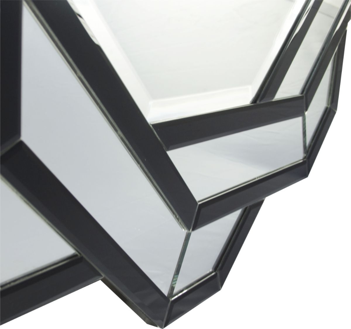 Poze Oglinda rotunda Silvia negru – Ø80 cm