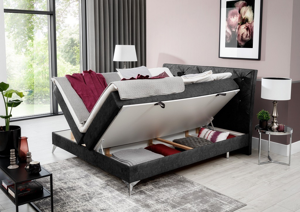 Poze Pat tapitat Adel – 160/200, L215 x l165 x h118 cm