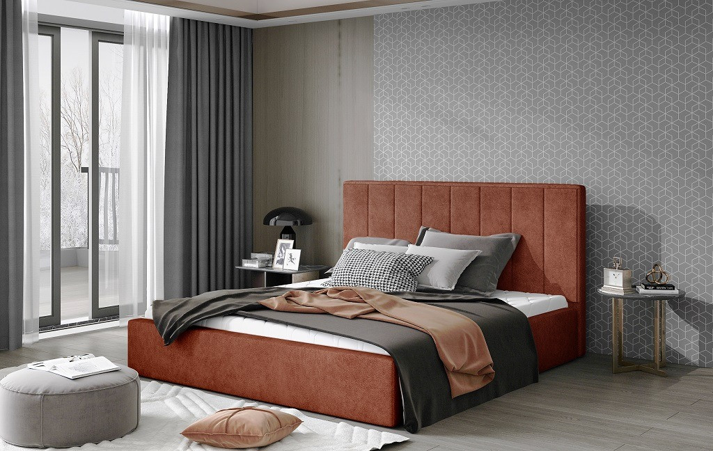 Poze Pat tapitat Audrey – 160/200, L223 x l160 x h93 cm