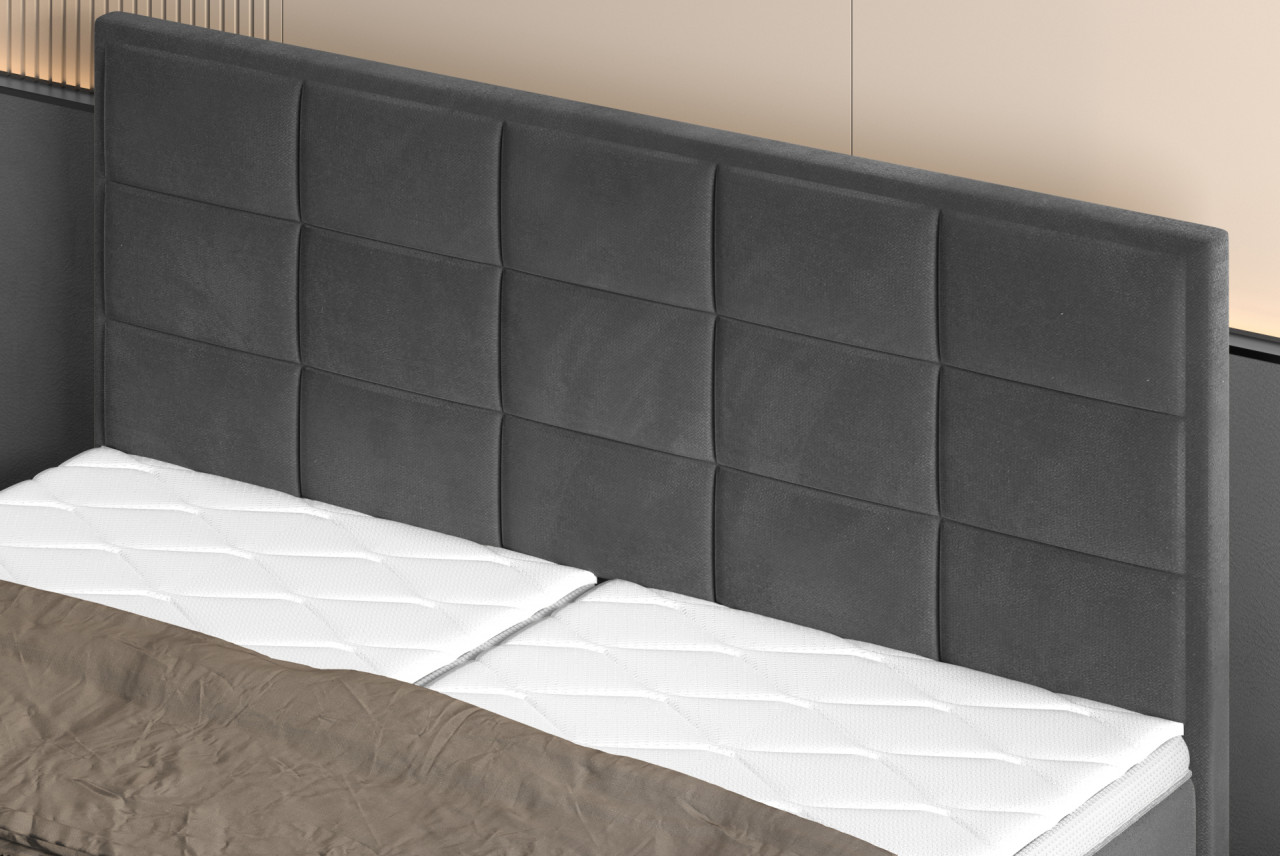Poze Pat tapitat boxspring Gemma 160x200 cm