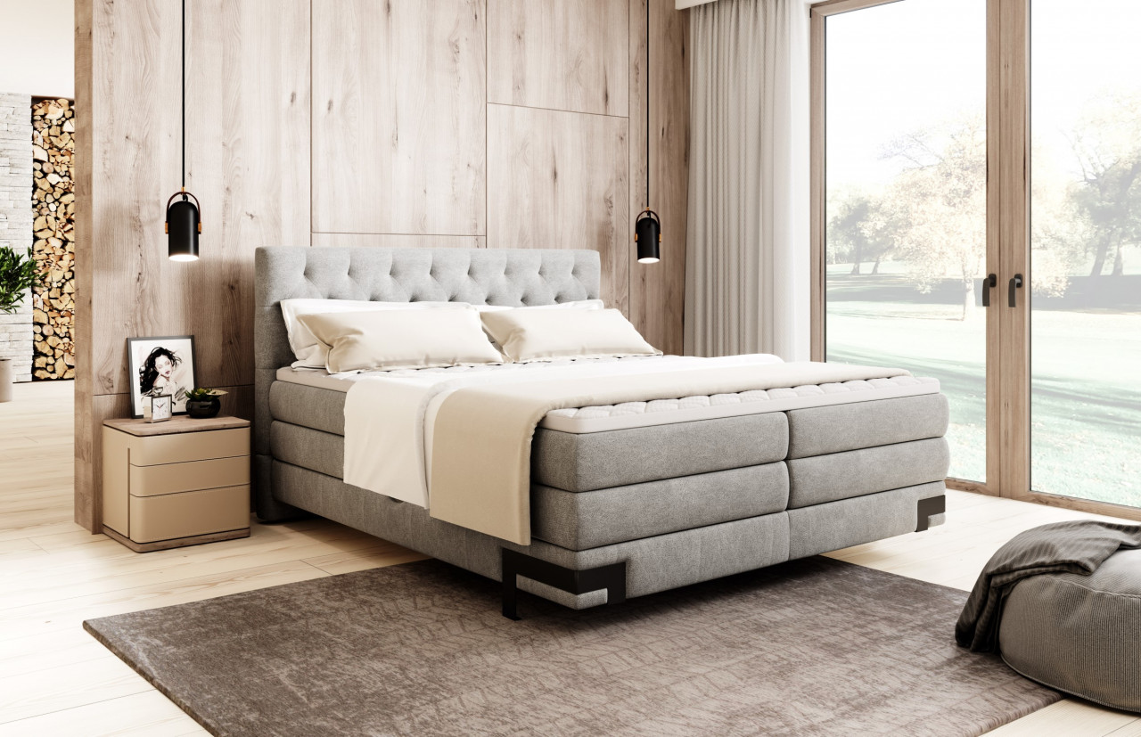Poze Pat tapitat boxspring Godin 180x200 cm