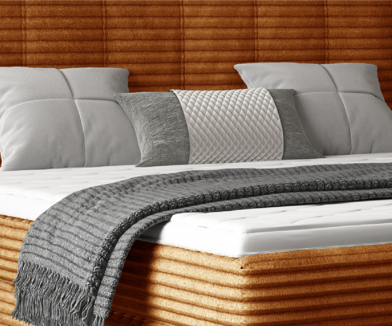 Poze Pat tapitat boxspring Lucy 160x200 cm