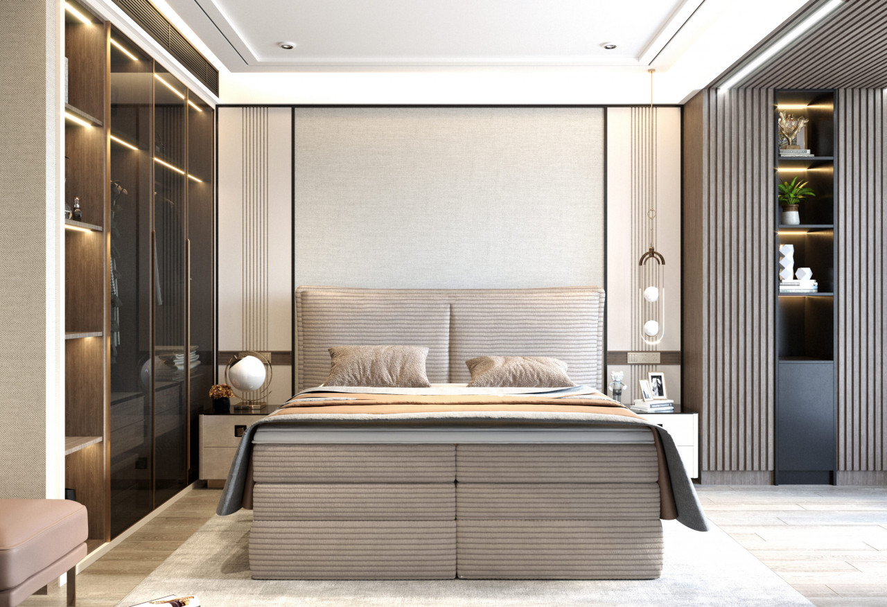 Poze Pat tapitat boxspring Madden 180x200 cm