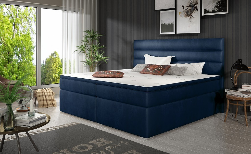 Poze Pat tapitat boxspring Softy – 160/200 cm