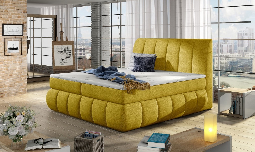 Poze Pat tapitat boxspring Vincenzo – 160/200 cm