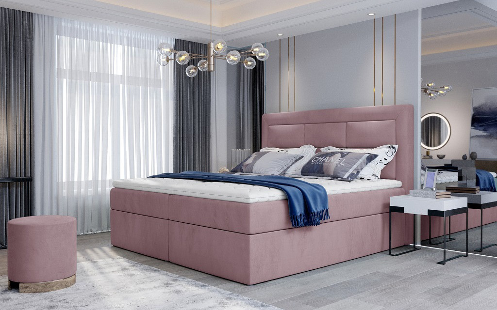 Poze Pat tapitat boxspring Vivre – 180/200 cm