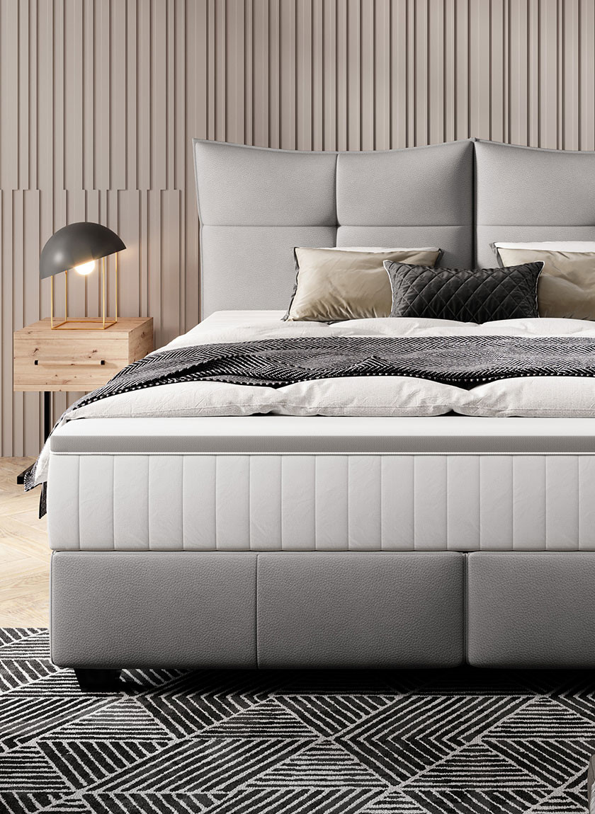 Poze Pat tapitat Cadis 140x200 cm