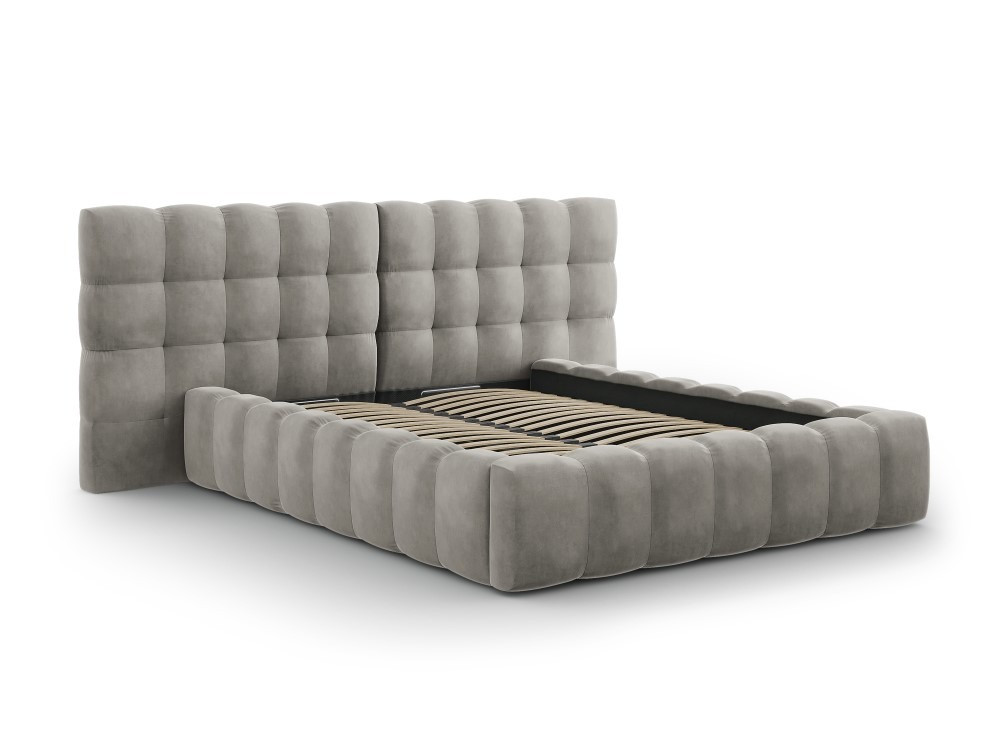Poze Pat tapitat catifea Bali T – 140×200 cm