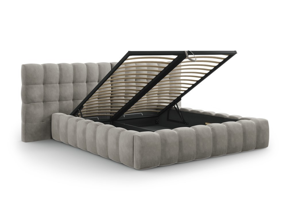 Poze Pat tapitat catifea Bali T – 180×200 cm