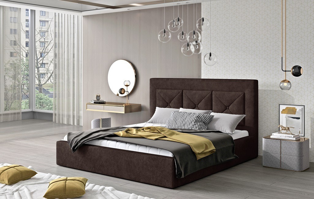Poze Pat tapitat Cloe – 140/200, L223 x l140 x h93 cm