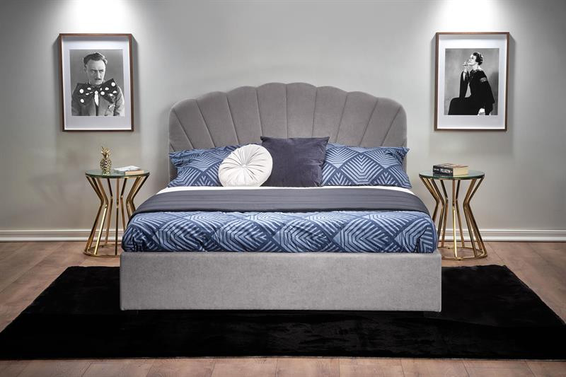 Poze Pat tapitat Gabriella Gri – 160×200 cm