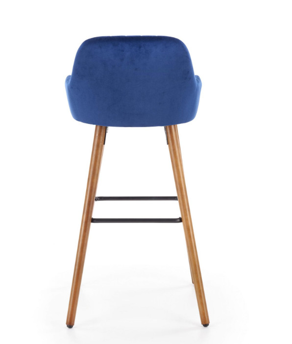 Poze Scaun bar catifea H-93 albastru - H 98 cm