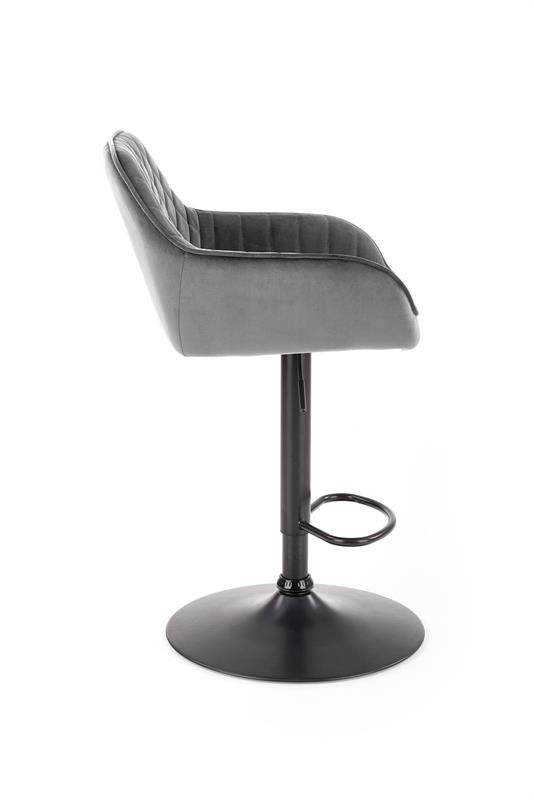 Poze Scaun de bar H-103 velvet gri – H114 cm