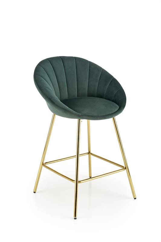 Scaun de bar h-112 velvet verde
