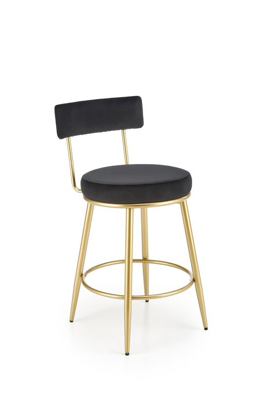 Scaun de bar tapitat h-115 velvet negru
