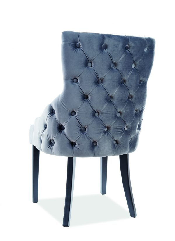 Poze Scaun George Velvet Albastru – l56xA45xH96 cm