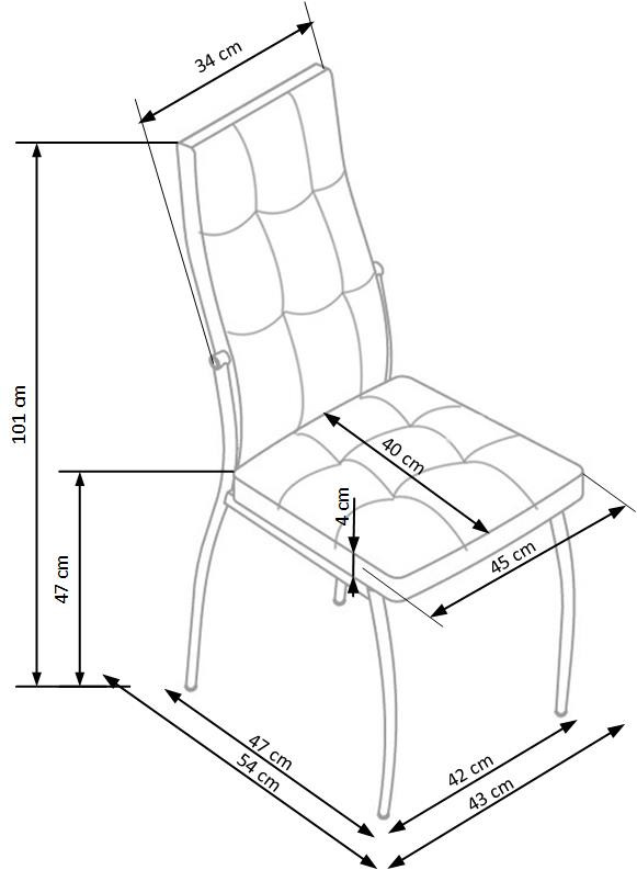 Poze Scaun K209 piele ecologica bej