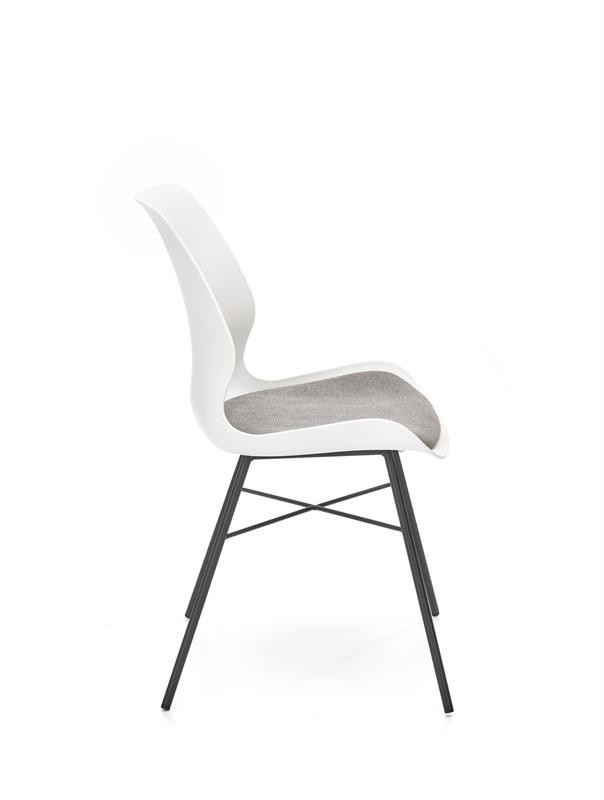 Poze Scaun K488 Alb / Gri - H86 cm