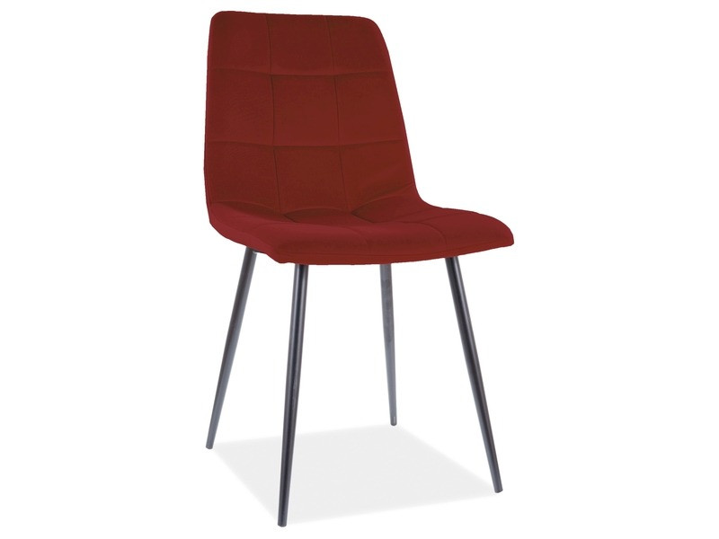 Poze Scaun Mila Velvet Mat Burgundy – l41 x A47 x H87 cm