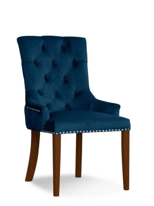 Poze Scaun tapitat August Blue / Walnut