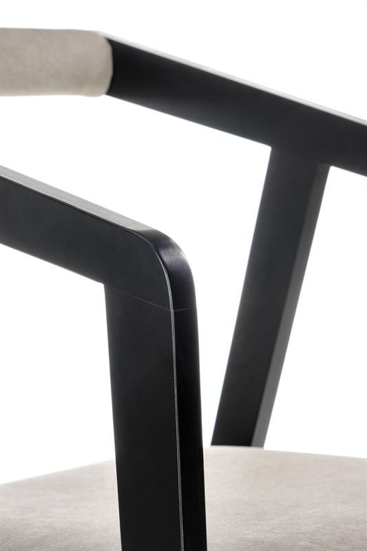 Poze Scaun tapitat Azul Gri - Negru - H 79cm