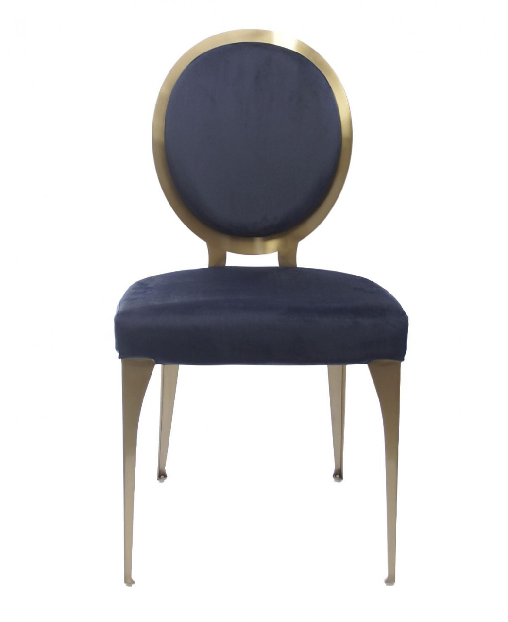 Poze Scaun tapitat Cassari bleumarin/gold – H89 cm