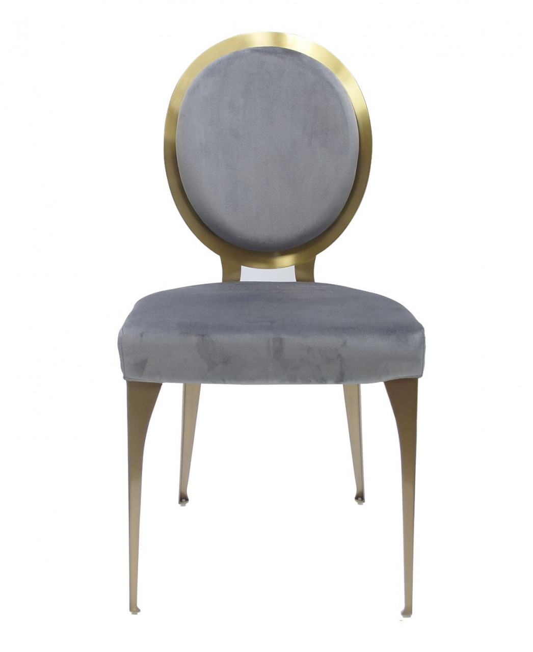 Poze Scaun tapitat Cassari gri/gold – H89 cm