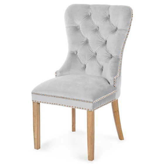 Poze Scaun tapitat Madame II Gold stejar-gri deschis - H 101 cm