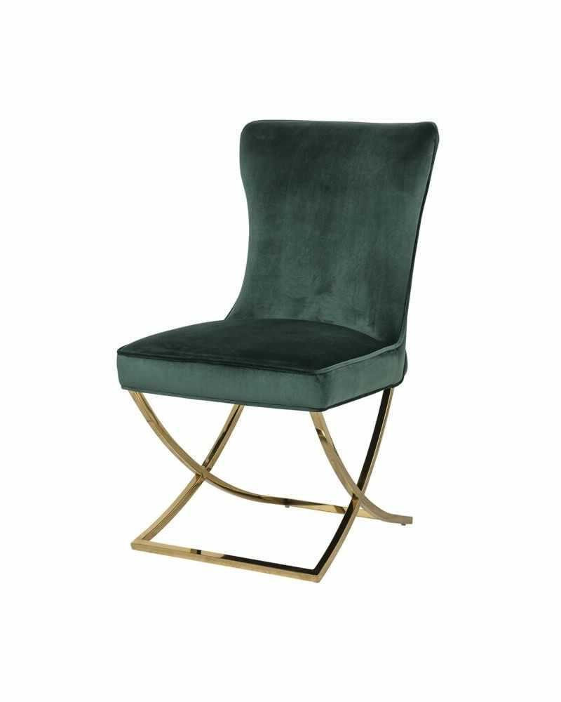 Poze Scaun tapitat Scarlet verde/gold h97 cm