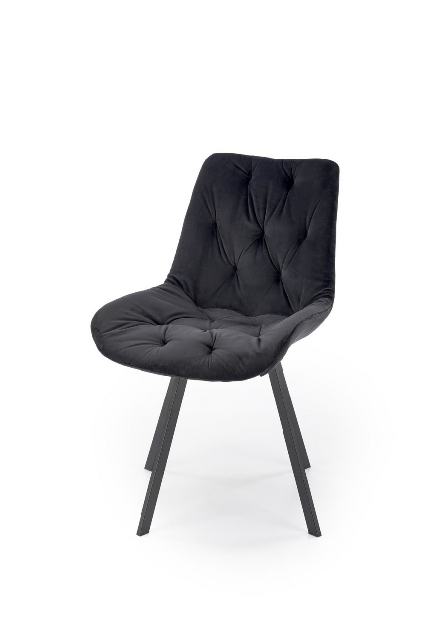 Poze Set masa extensibila Brandon L160-200 cm + 4 scaune K519 velvet negru