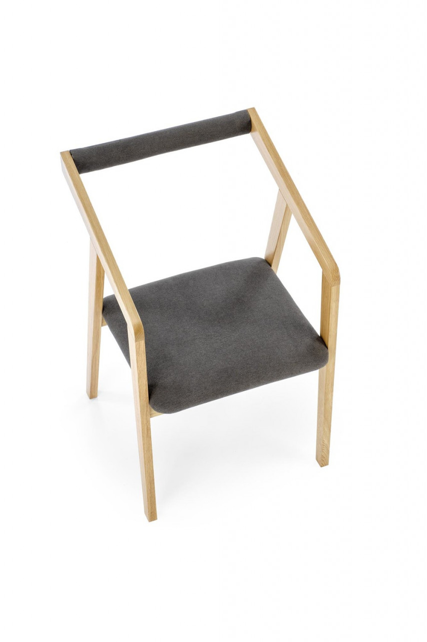 Poze Set masa extensibila Elefante L160-240 cm + 6 scaune Azul 2 stejar natural/gri catifea