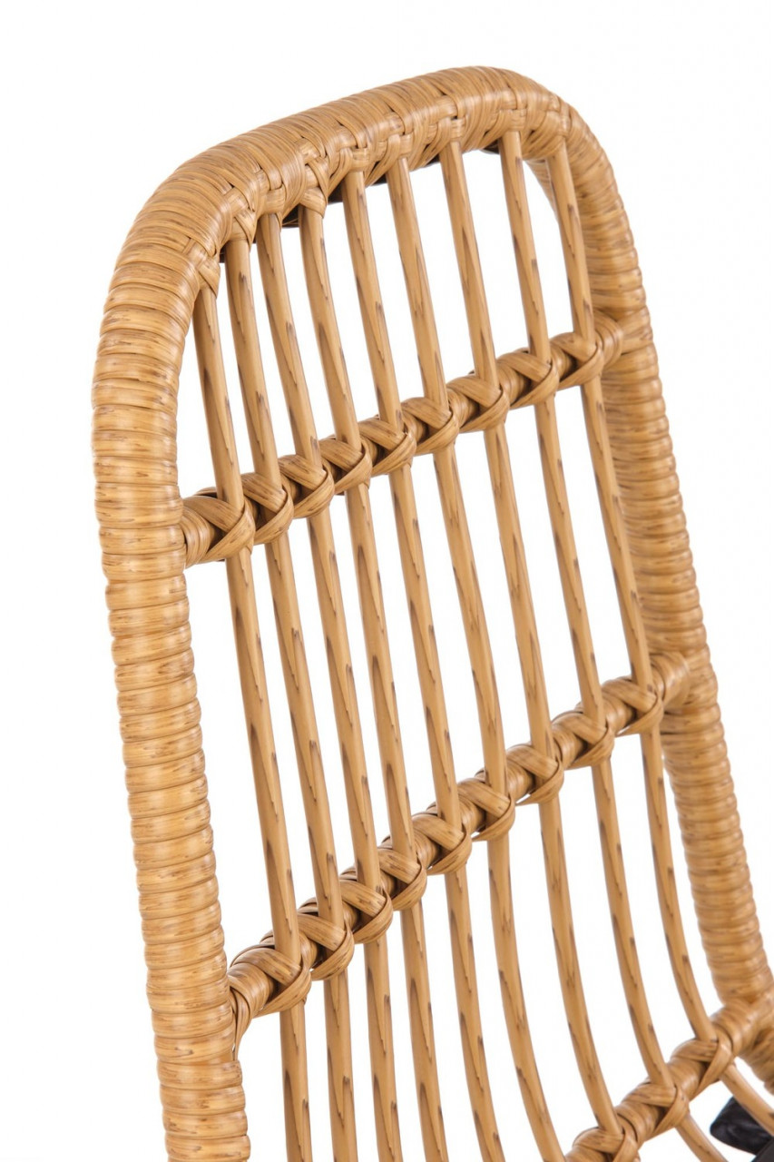 Poze Set masa extensibila Greg L124-168 cm + 4 scaune K401 ratan natural/negru