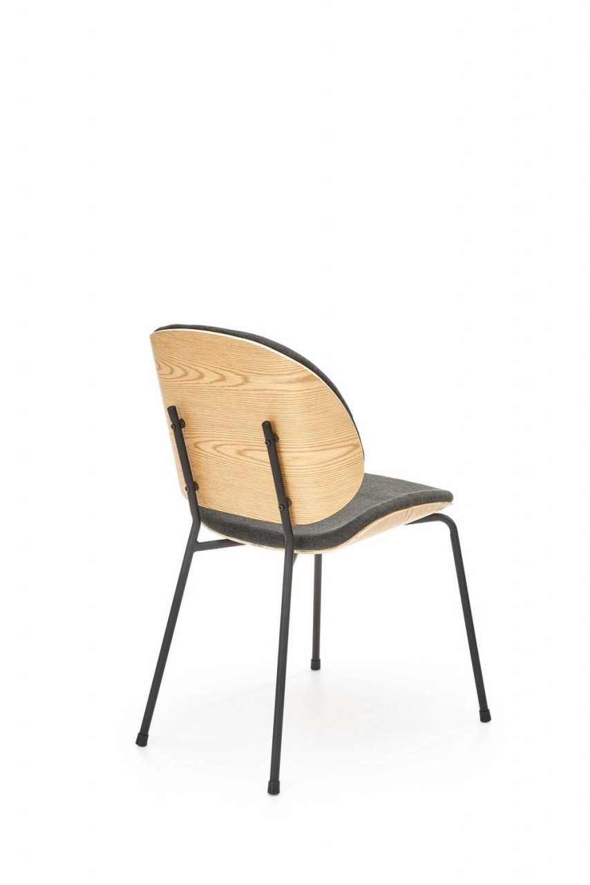 Poze Set masa extensibila Legarto L160-200 cm + 4 scaune K467 stejar natural/gri inchis