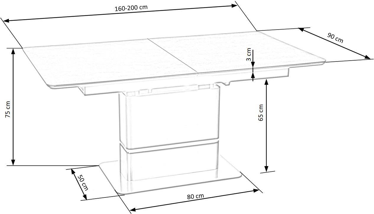 Poze Set masa extensibila Martin L160-200 cm + 4 scaune K465 gri