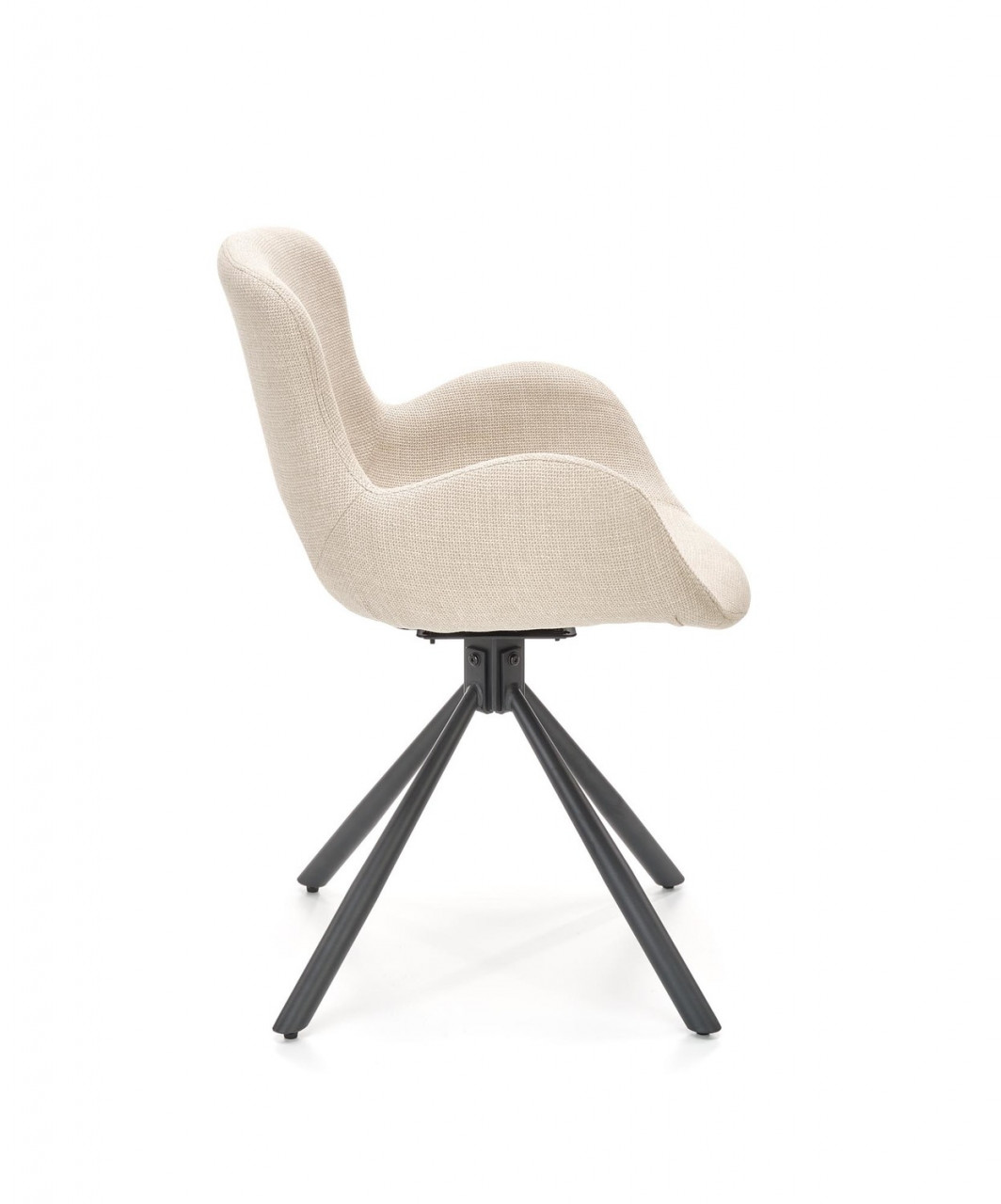 Poze Set masa extensibila Peroni stejar auriu/negru L100-250 cm + 4 scaune K475 bej