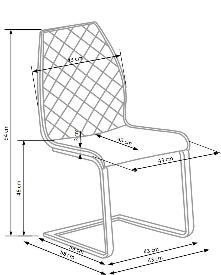 Poze Set masa extensibila Xavier L160-250 cm + 4 scaune K265 maro/stejar miere/negru