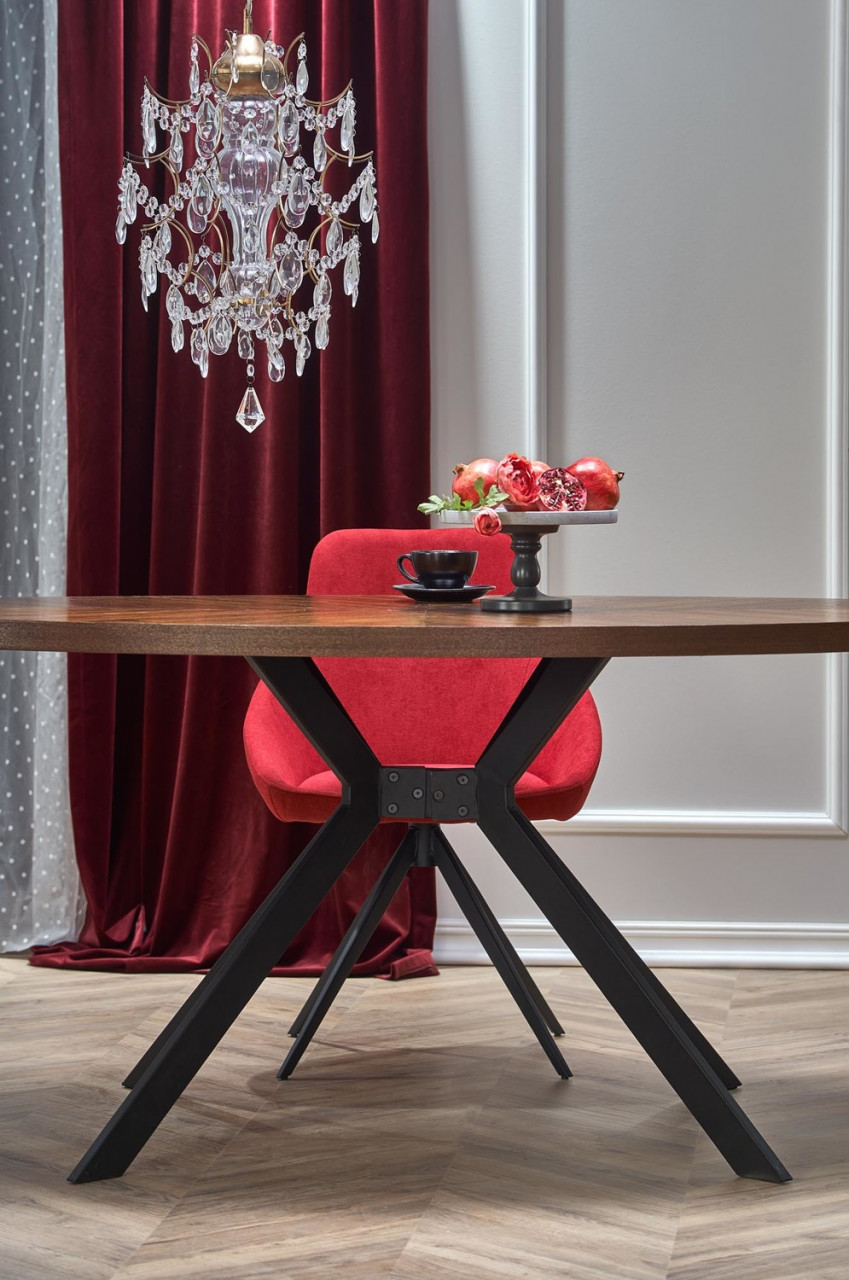 Poze Set masa Locarno L170 cm + 4 scaune K431 rosu/negru