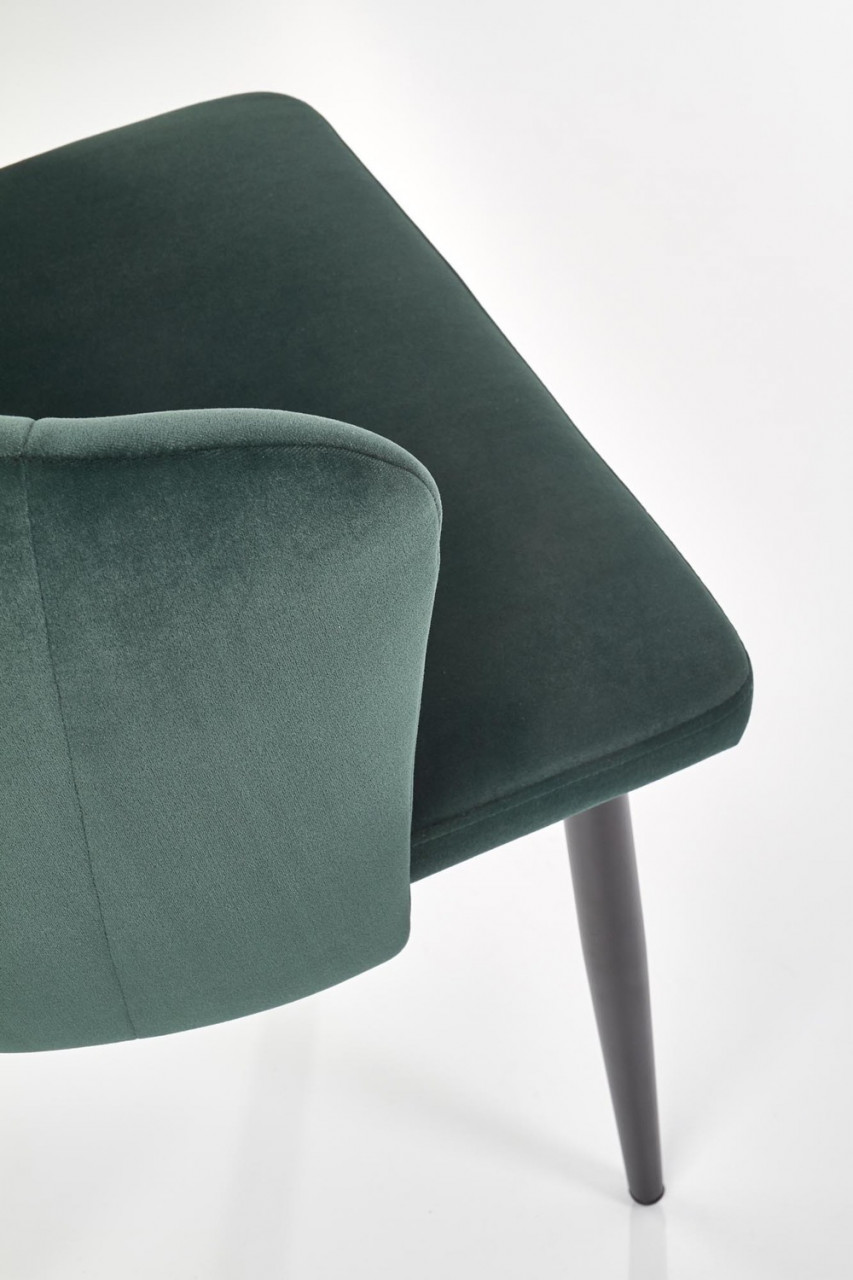Poze Set masa rotunda Embos ø120 cm + 4 scaune K386 velvet verde