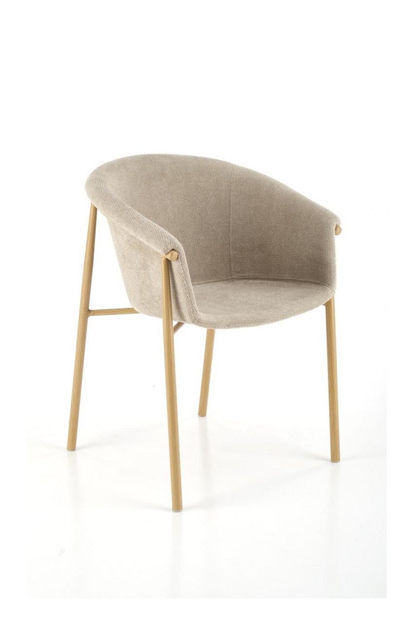 Poze Set masa rotunda Hugo + 3 scaune K489 bej/auriu